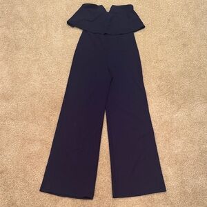 Elegant Navy Blue Women's Jumpsuit - Lulu’s size M